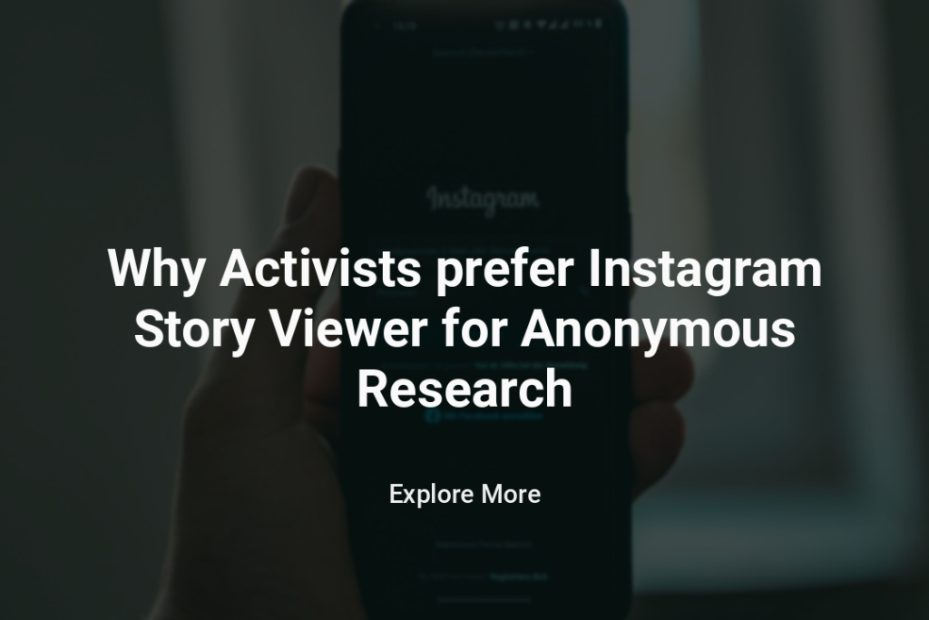 Why Activists Prefer IG Story Viewer for Anonymous Research?